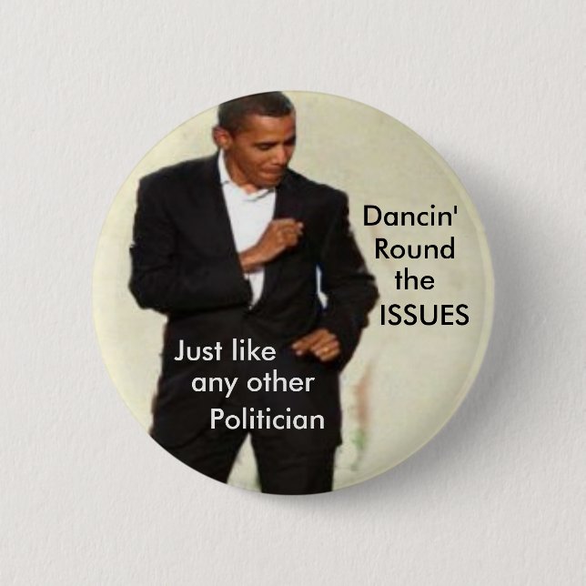 Badge Rond 5 Cm Bouton de danse d'Anti-Obama (Devant)