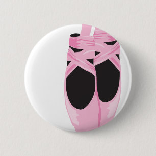 Badge Rond 5 Cm Bouton de danse de rose de ballerine de KRW