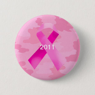 Badge Rond 5 Cm Bouton de date du ruban rose clair du camouflage r