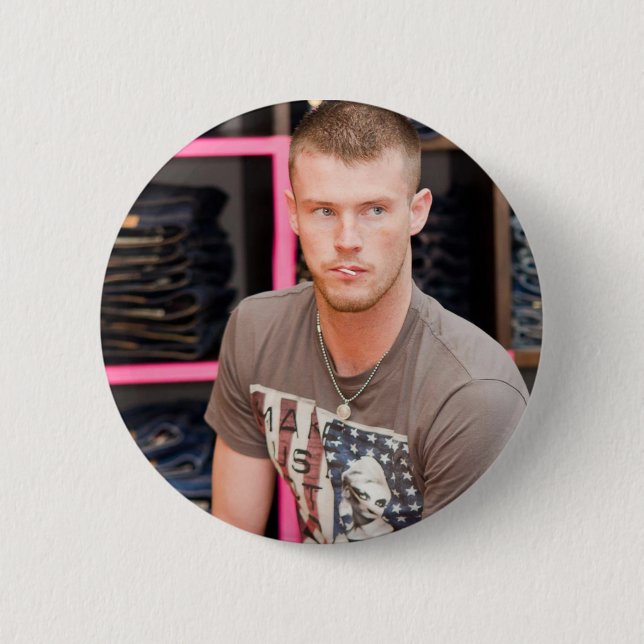 Badge Rond 5 Cm Bouton de David Henry (Devant)