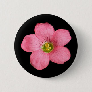 Badge Rond 5 Cm Bouton de ~ de fleur d'Oxalis