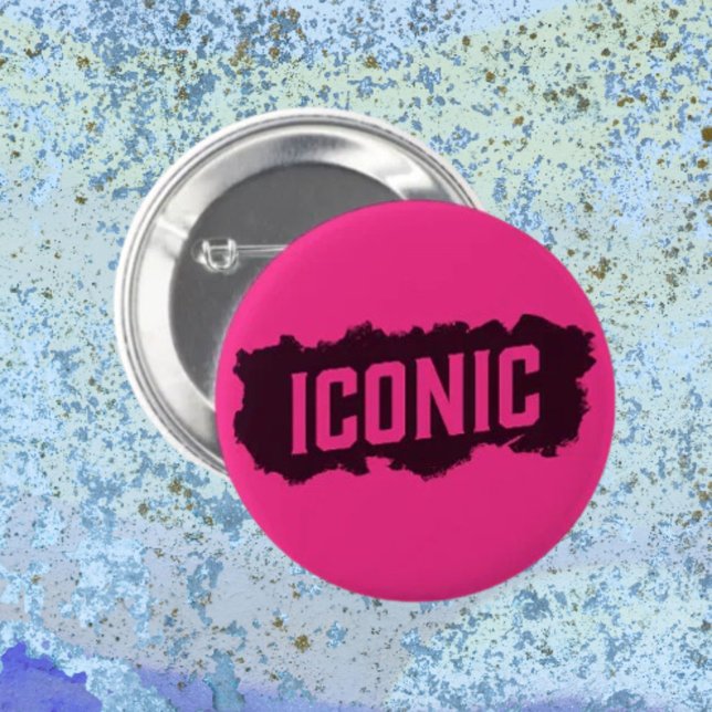 Badge Rond 5 Cm Bouton de déclaration ICONIC (Créateur téléchargé)