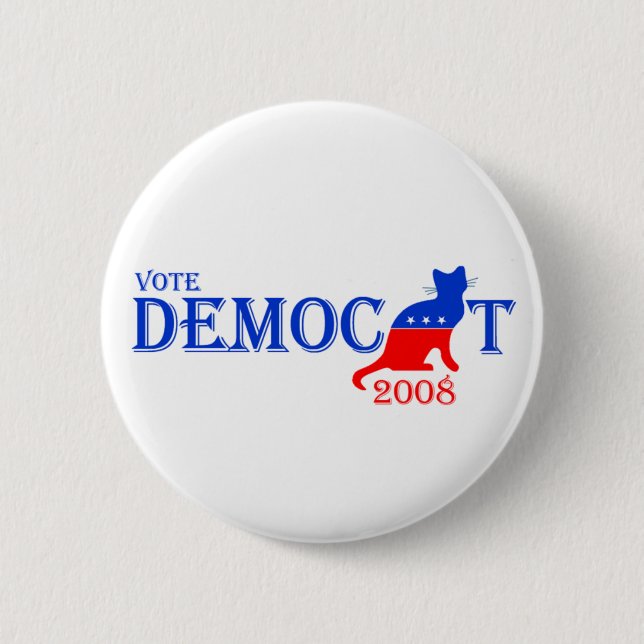 Badge Rond 5 Cm Bouton de Democat de vote (Devant)