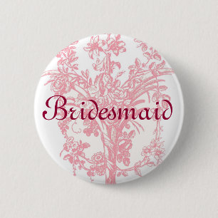 Badge Rond 5 Cm Bouton de demoiselle d'honneur sur l'arrière -
