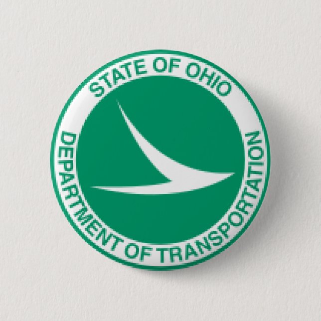 Badge Rond 5 Cm Bouton de Département des Transports de l'Ohio (Devant)
