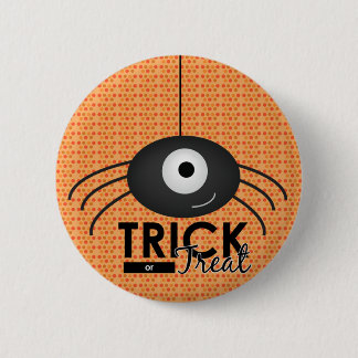 Badge Rond 5 Cm Bouton de des bonbons ou un sort d'araignée de