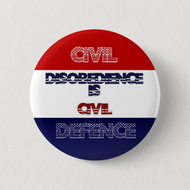 Badge Rond 5 Cm Bouton de désobéissance civile (Devant)