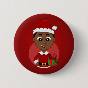 Badge Rond 5 Cm Bouton de dessin animé de Noël