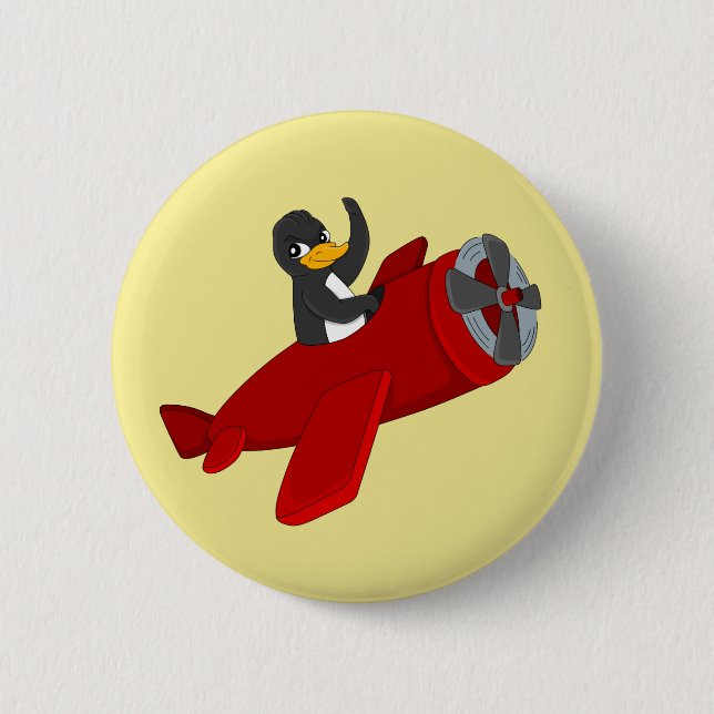 Badge Rond 5 Cm Bouton de dessin animé en pingle volant (Devant)