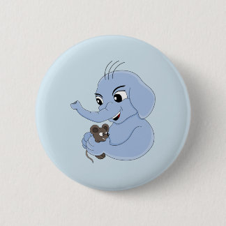 Badge Rond 5 Cm Bouton de dessin animé mignon garçon d'éléphant