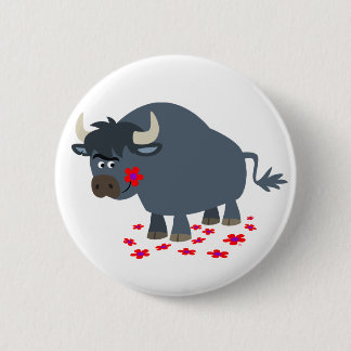 Badge Rond 5 Cm Bouton de dessin mignon et Bouton rouge en fleur B