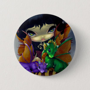 Badge Rond 5 Cm Bouton de "deux Dragonlings mignon"