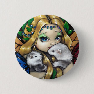 Badge Rond 5 Cm Bouton de "deux furets de Fae"