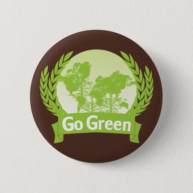 Badge Rond 5 Cm Bouton de devenez écolo (Devant)