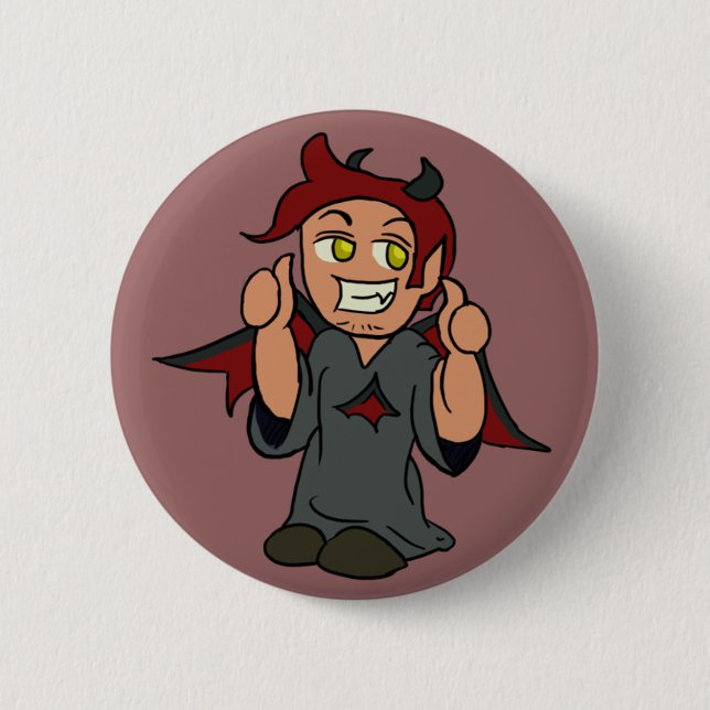 Badge Rond 5 Cm Bouton de diable d'épaule (Devant)