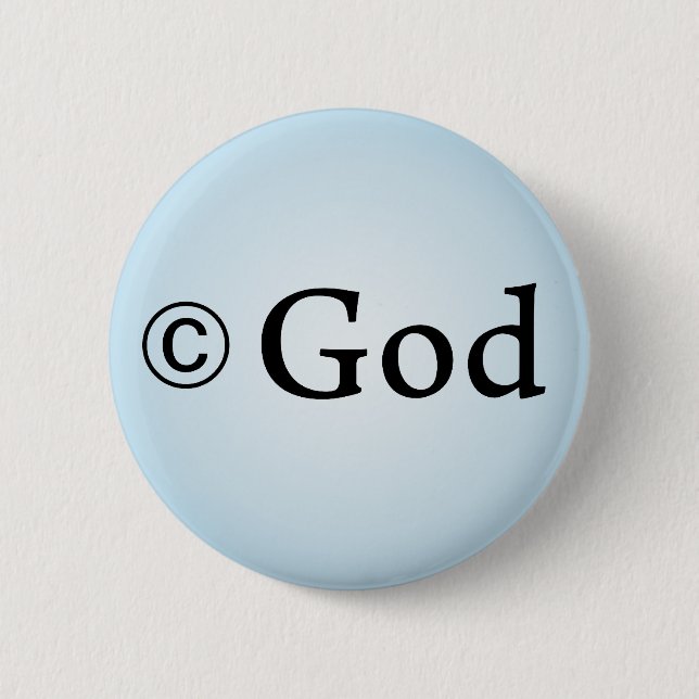 Badge Rond 5 Cm Bouton de Dieu de Copyright (Devant)