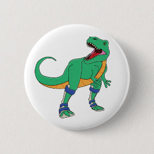 Badge Rond 5 Cm Bouton de Dino AFO