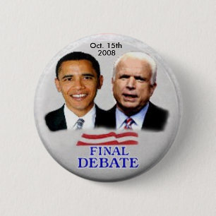 Badge Rond 5 Cm Bouton de discussion d'Obama/McCain