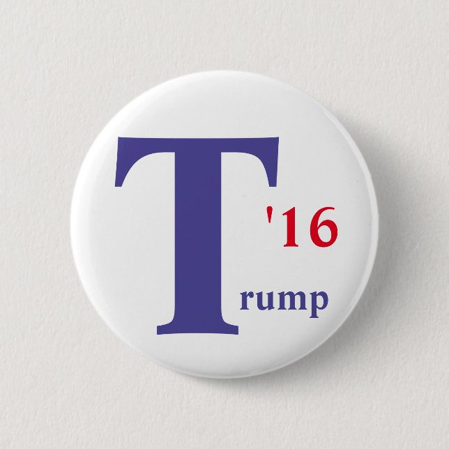Badge Rond 5 Cm Bouton de Donald Trump 2016 (Devant)