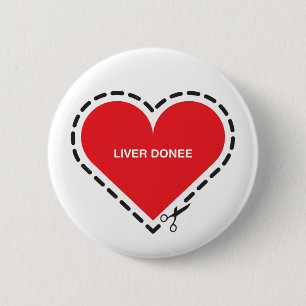 Badge Rond 5 Cm Bouton de donataire de foie