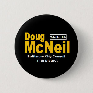 Badge Rond 5 Cm Bouton de Doug McNeil