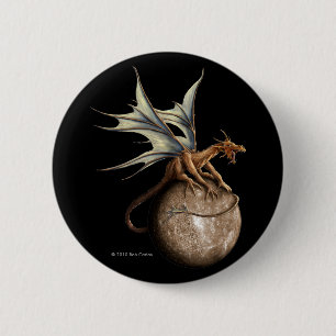 Badge Rond 5 Cm Bouton de dragon de Mercury