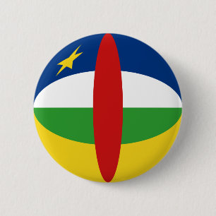 Badge Rond 5 Cm Bouton de drapeau de Centrafrique Fisheye