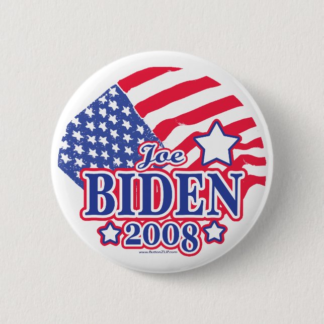 Badge Rond 5 Cm Bouton de drapeau de Joe Biden 2008 (Devant)