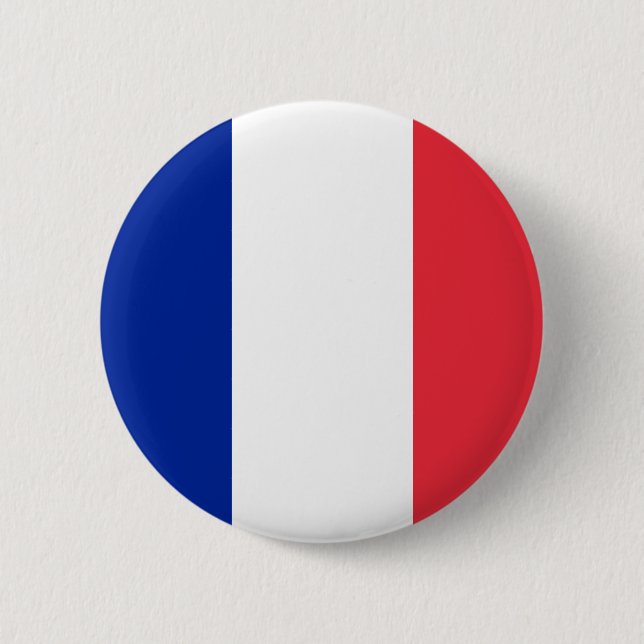 Badge Rond 5 Cm Bouton de drapeau de la France (Devant)