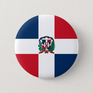 Badge Rond 5 Cm Bouton de drapeau de la République Dominicaine