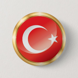 Badge Rond 5 Cm Bouton de drapeau de la Turquie