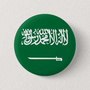Badge Rond 5 Cm Bouton de drapeau de l'Arabie Saoudite