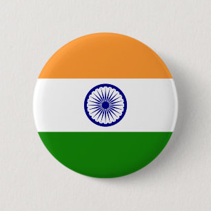 Badge Rond 5 Cm Bouton de drapeau de l'Inde