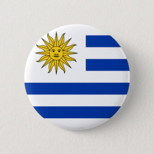 Badge Rond 5 Cm Bouton de drapeau de l'Uruguay