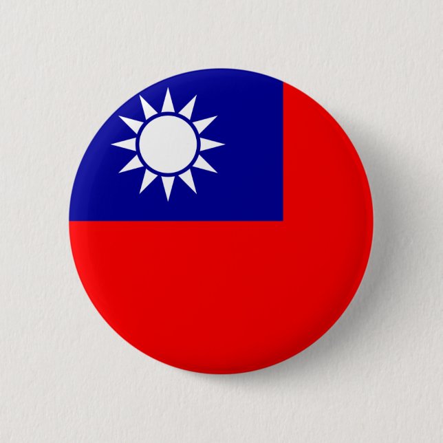Badge Rond 5 Cm Bouton de drapeau de Taïwan (Devant)