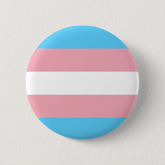 Badge Rond 5 Cm Bouton de drapeau de transsexuel (Devant)