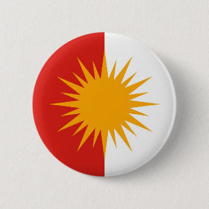 Badge Rond 5 Cm Bouton de drapeau de Yezidi
