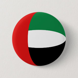 Badge Rond 5 Cm Bouton de drapeau des EAU Fisheye