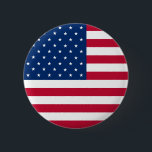 Badge Rond 5 Cm Bouton de drapeau des Etats-Unis<br><div class="desc">Bouton patriotique de drapeau des Etats-Unis d'Amérique.</div>