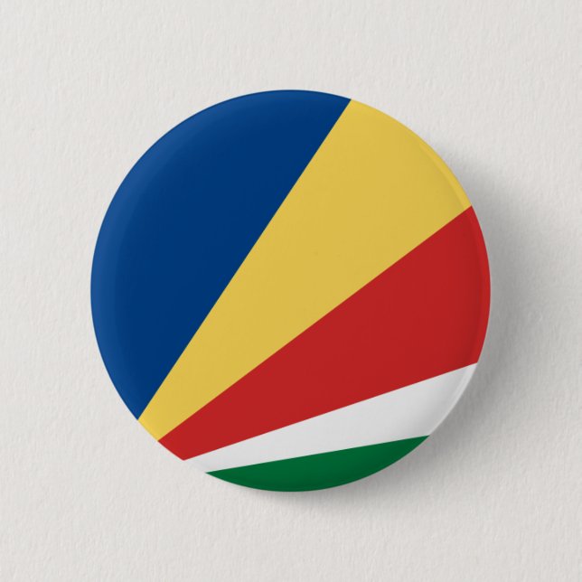 Badge Rond 5 Cm Bouton de drapeau des Seychelles (Devant)