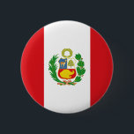 Badge Rond 5 Cm Bouton de drapeau d'état du Pérou<br><div class="desc">Bouton avec le drapeau d'état du Pérou. Bandera Estatal De Pérou de La d'escroquerie de Prendedor.</div>
