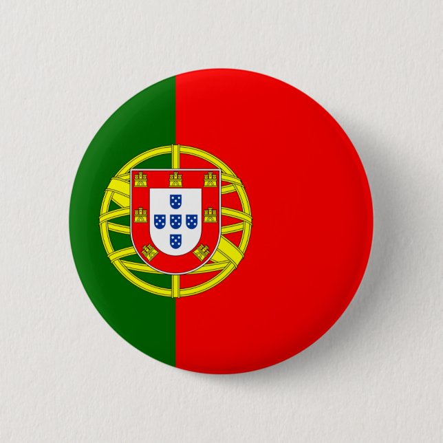 Badge Rond 5 Cm Bouton de drapeau du Portugal (Devant)