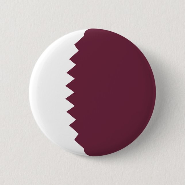 Badge Rond 5 Cm Bouton de drapeau du Qatar Fisheye (Devant)