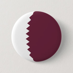 Badge Rond 5 Cm Bouton de drapeau du Qatar Fisheye