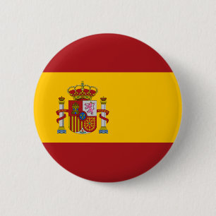 Badge Rond 5 Cm Bouton de drapeau national de l'Espagne