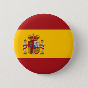 Badge Rond 5 Cm Bouton de drapeau national de l'Espagne