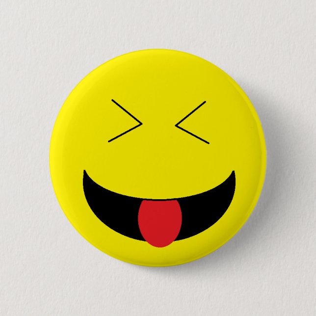 Badge Rond 5 Cm Bouton de "Emoji" (Devant)