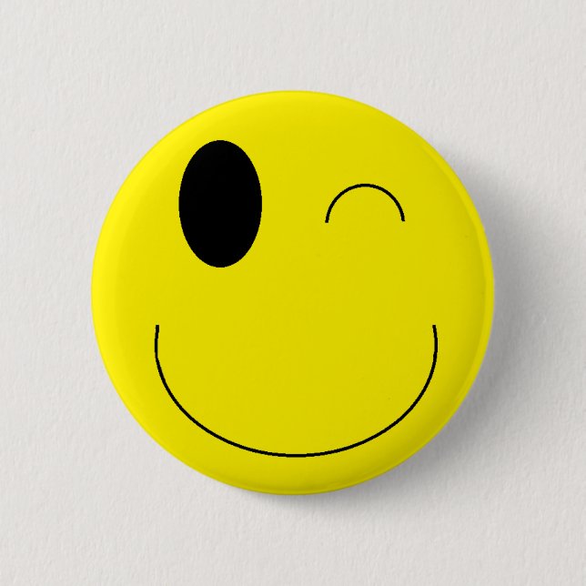 Badge Rond 5 Cm Bouton de "Emoji" (Devant)