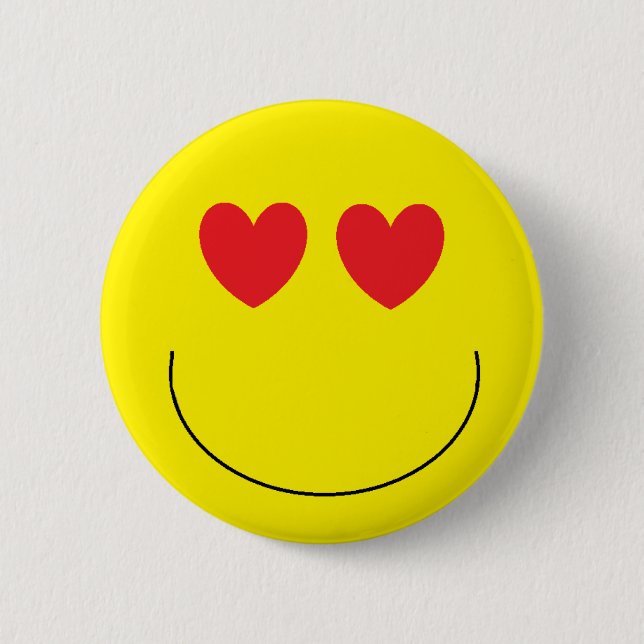 Badge Rond 5 Cm Bouton de "Emoji" (Devant)