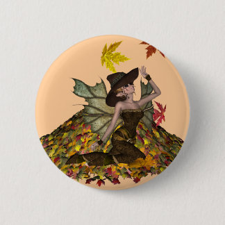 Badge Rond 5 Cm Bouton de Faery d'automne de KRW
